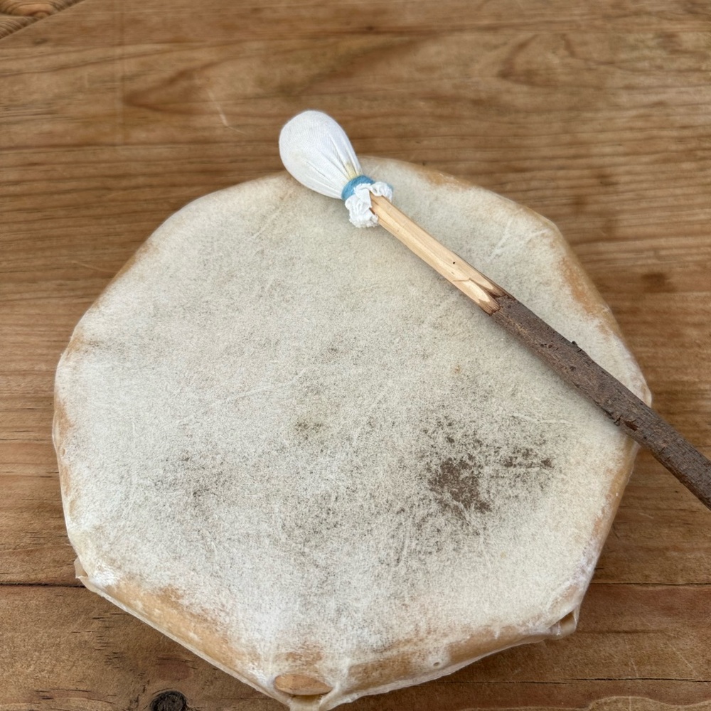 Handcrafted Wooden Frame Drum with Beater